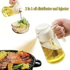500ml Glass Oil Sprayer Bottle 2 In 1 Cooking Dispenser For Olive Oil
