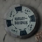 Harley-davidson Skull   Crossbones Poker Chip Black   Gray