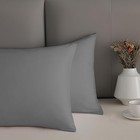 Gray Pillow Cases Queen Size Set Of 2  Brushed Microfiber Pillowcases 2 Pack New
