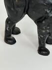 Vintage Cast Iron Black Arched Cat Tail Up Figure Doorstop