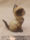 Vintage Hagen Renaker Siamese Sitting Cat Figurine Dw With Label 