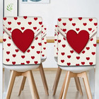 12 8 4pcs Chair Covers Dining Protector Stretch Red Heart