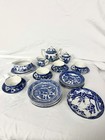 Vintage Blue Willow Japanese Child   s mini Tea Set - 21 Pieces 