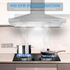 30 In Wall Mount Range Hood Stainless Steel 450cfm Convertible Kitchen Vent New