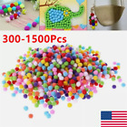 300-1500pcs Pom Poms Bulk 10mm Beautiful Mixed Color Crafts Diy Supplies Girls