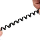 Best6 5ft Black Telephone  Handset Phone Extension Cord Curly Coil Line _ro