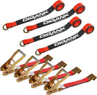 Car Tie Down Straps For Trailers  4pk      2   X 96   Tire Webbing With Flat Hooks