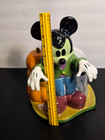 Halloween Disney Hand Painted Mickey Mouse Frankenstein Tombstone Cookie Jar New