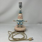 Vintage Lamp Humpty Dumpty Nursery Baby Room 1958 Wooden Pink Blue Nursery Rhyme