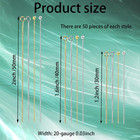 600pcs Ball Head Pins Eye Pins For Jewelry Making Supplies Straight Bendable Bal