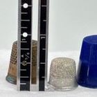 Vintage Thimble Lot Japan Brass Miniature Metal Blue Plastic Sewing Thimbles