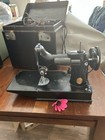 Vintage Singer Featherweight 221 Sewing Machine W Case  Pedal 