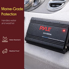 Pyle Plmrmb4cb Bluetooth Marine Amplifier Kit 4 Channel Boat Audio Amp Waterproo