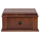 Amalfi Antique Vintage Cigar Humidor Wood Box  Spanish Cedar - 50 To 75 Cigars