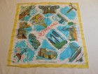 New York City Scarf Vtg Nyc 9 11 Trade Center Twin Towers 27  Square Htf