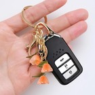 Trailing Tulip Flower Keychains For Women-handmade bag Charm purse Charm elegant
