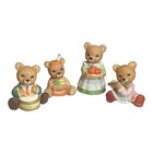 Homco Lot Of 4 Assorted Miniature Teddy Bears 2 5-4  Tall