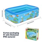 Kiddie Pool With Padded Floor drain 59  Inflatable Pool For Backyard indoor Fun