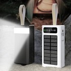 50000mah Solar Power Bank Lcd Portable External Battery Backup Charger For Phone