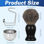 Shaving Brush Set For Men     Pure Badger Hair Shaving Brush And Bowl  Exfoliating