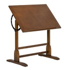 Rustic Oak Drafting Table 36x24in Vintage