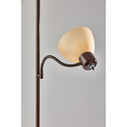 Mainstays 72   Brown Combo Floor Lamp With Reading Lamp  Modern Design