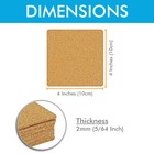 Self-adhesive Cork Squares 4x4 Inches Cork Backing Sheets Cork Tiles Coasters