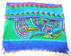 Vera Bradley Emerald Paisley Soft Fringe Rayon Scarf Nwt