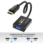 Mt-viki Hdmi To Vga Adapter Converter  Hdmi Cable Converter Male To Vga Female