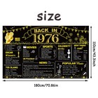 Darunaxy 50th 180 X 110 Cm  70 8 X 43 3 Inches   Black Gold Back In 1976 