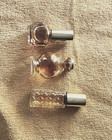 Vintage Miniature Empty Perfume Bottles  Lot Of 3 Mixed Shapes  Collectible Euc 