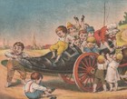 Victorian Trade Card The Old Woman Who Lived In A Shoe A s t  Co Black Tip 7x4