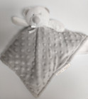 Blankets And Beyond White Bear Lovey Baby Light Gray Minky Dots Security Blanket