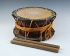 Old Vintage Japanese Traditional Drum Taiko  -traditional War Tsushima Drums-