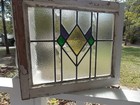 213 English Art Deco Leaded Stained-glass Window 20 3 4  X 18  0 S h Last One  