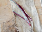 Antique Comanche So  Plains Indian Indian Beaded Hide Leggins Twisted Fringe