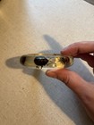 Vintage Beetle Clear Lucite Bangle Bracelet