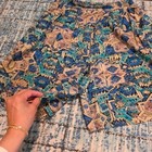 Vintage Maren Shorts Womens Large Blue Geometric Abstract Rayon High Waist Usa