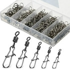 50pcs Stainless Steel Fishing Connector Pins Swivel Snap Lure Accessories