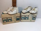2 Pair Vintage Buster  Brown Baby Shoes With Original Boxes Sizes 2m   3m