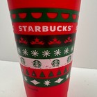 Starbucks Holiday Red Reusable Plastic Cup 16 Oz Christmas Limited Edition
