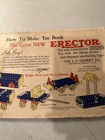 A  C  Gilbert Erector Set Manual Of Instruction Original  Rare Vintage