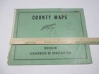 Vintage 1961 s County Plat Maps Michigan Dept Of Conservation Region 1 Book  D10