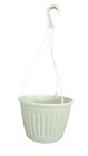10  White Hanging Baskets  set Of 5  Plastic Imperial Flower Pots 