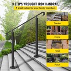Vevor Handrails For Outdoor Steps Fit 2 Or 3 Steps Outdoor Stair Railing