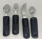 Easy Hold Large Grips Weighted Adaptive Spoon Fork Knife Eating Utensils