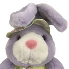 Vintage Brooklyn Doll Toy   Novelty Co Bunny Rabbit Plush 9  Purple Yellow Visor