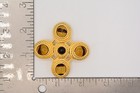 Danecraft Vintage Maltese Cross Cabochon Pin Brooch Brushed Gold  Signed Bina18