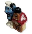 Vintage 1960s Hefty Smurf Chalkware Mushroom Bank 11    Rare Carnival Fair Prize