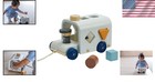 Classic Wooden Pull Toy With Shape Sorting Blocks - Montessori Educational Fun